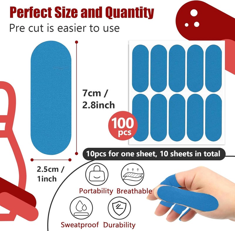 FixlyFido 100 PCS Bowling Thumb Tape - Bowling Finger Tape - Thumb Tape Protector for Bowling(Multiple Colors, 1 x 2.8 Inches, Breathable) - Image 2